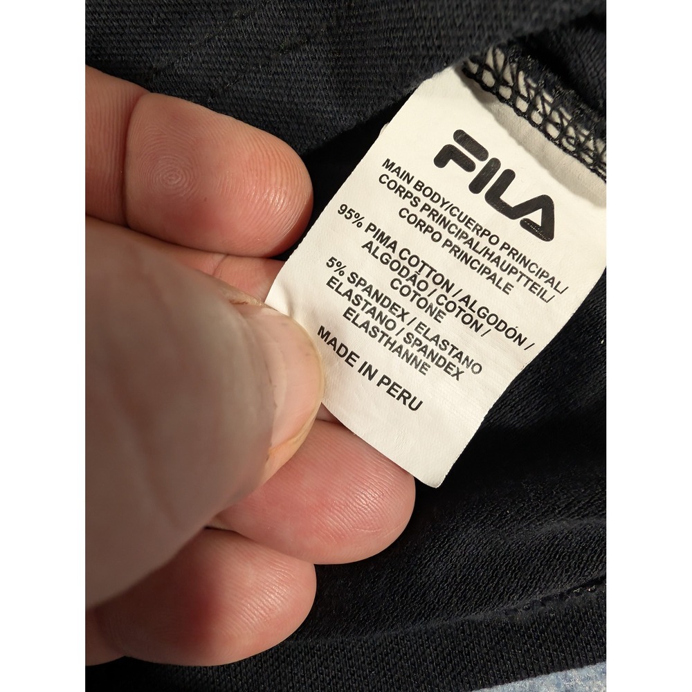 Fila Mens Pima Cotton Blend Short Sleeve Polo Shirt Black Size XL - Picture 4 of 7